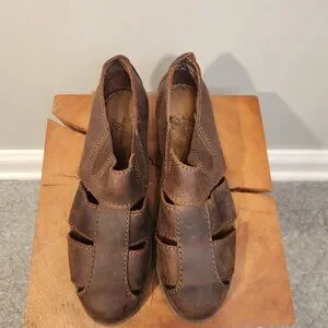 BASS Brown Leather Slip On Vented Shoes Size 9.5 Men main image 4